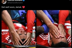 穆西亚拉可能遭遇重伤！名记罗马诺为其祝福：愿你早日康复